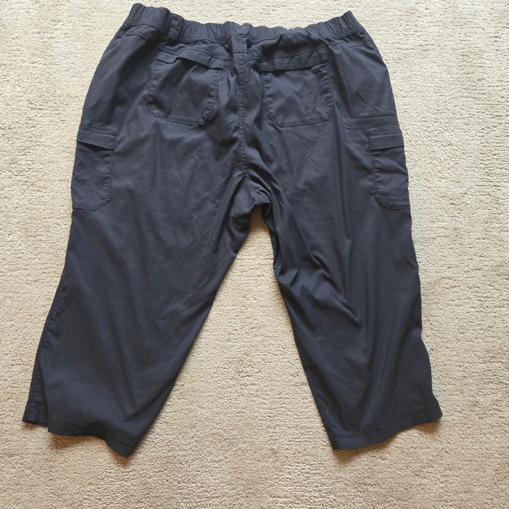 Duluth Trading Co Dry on the Fly Capri Pants Womens 26W Black Cargo Hiking Crops - Picture 3 of 7